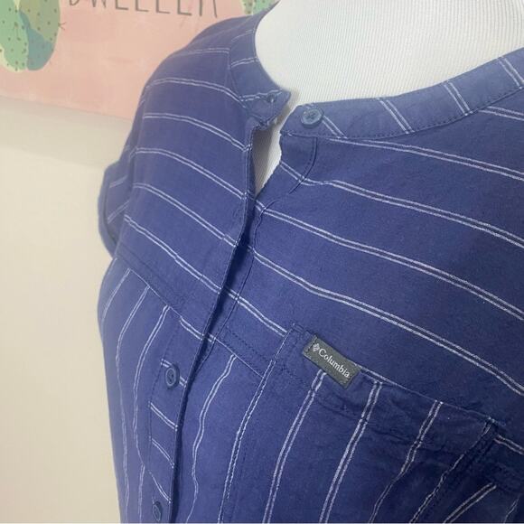Columbia Tops - Columbia Navy Button Down